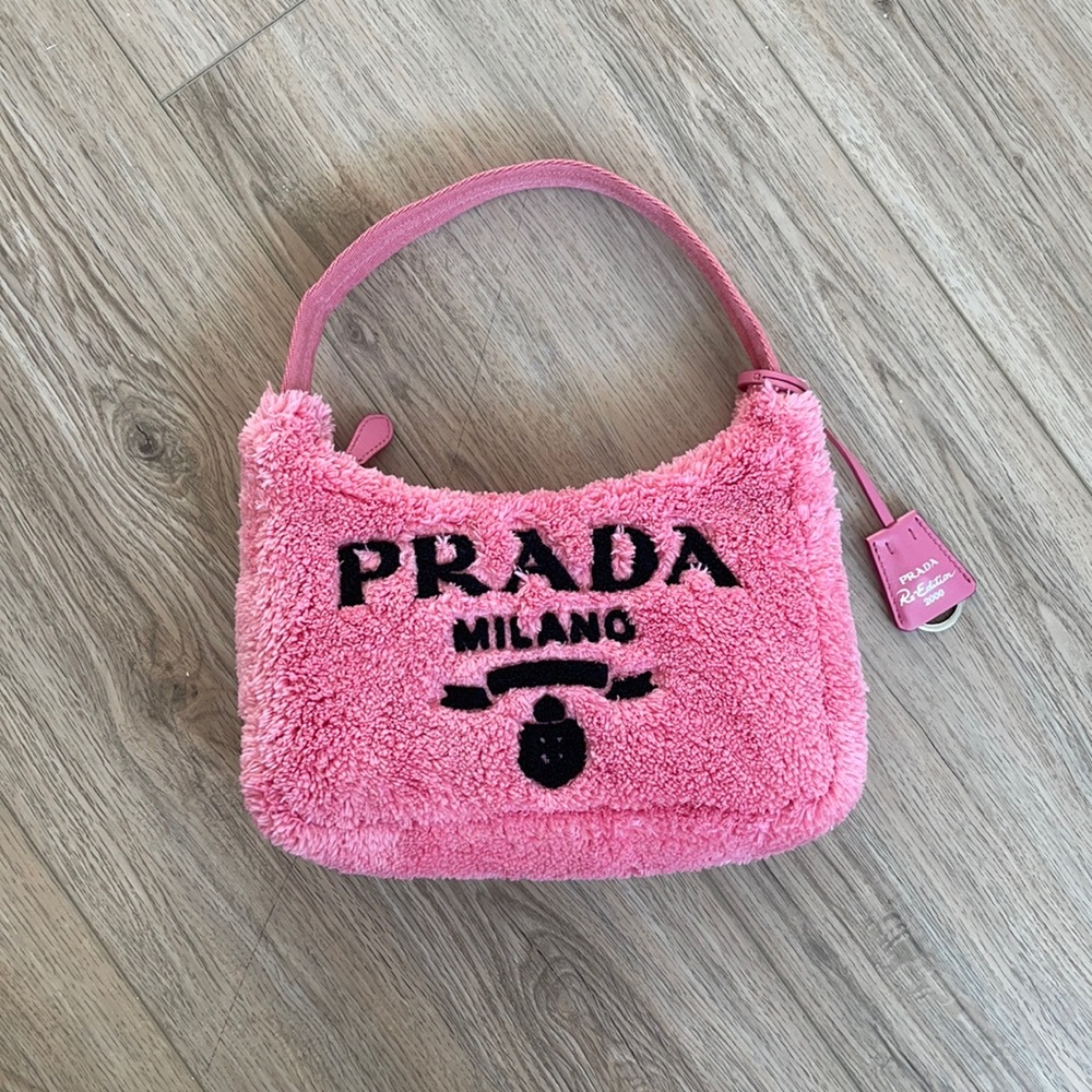 PRADA RE-EDITION TERRY PINK MINI BAG // LIKE NEW!!